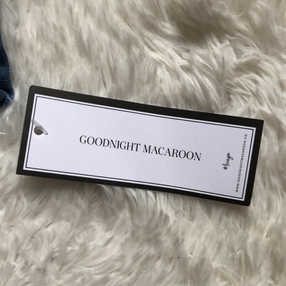 Goodnight Macaroon NWT Patsy Chambray Romper 💙 - Picture 5 of 8